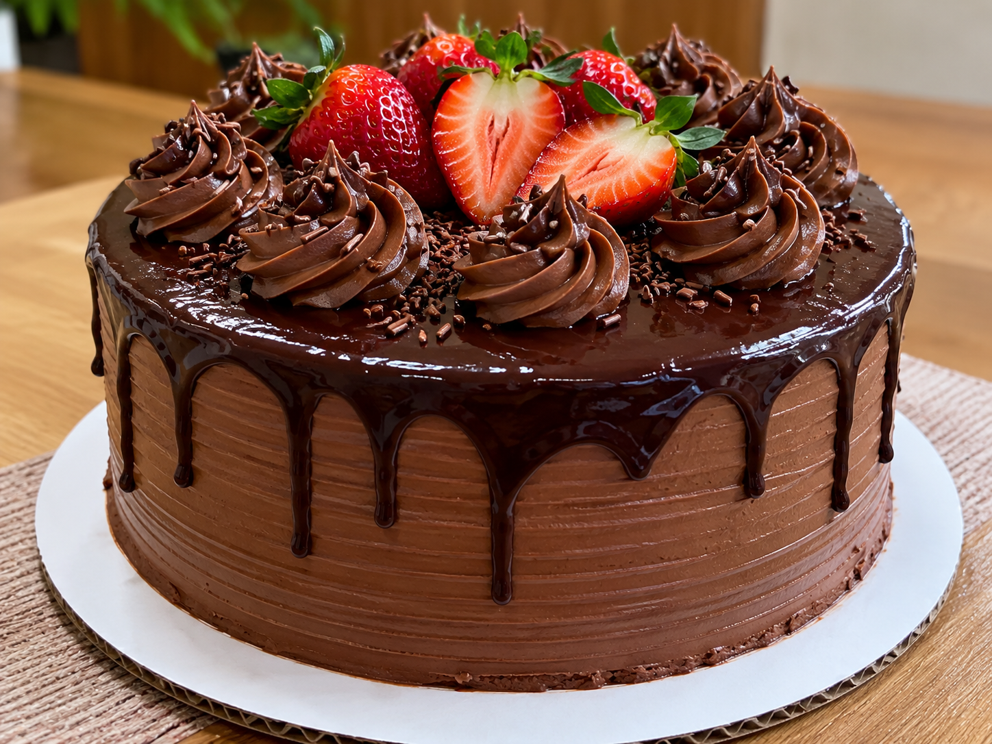 Torta artesanal de chocolate